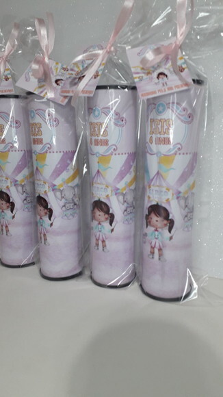 Lembrancinha Circo Rosa Pega Varetas Personalizado