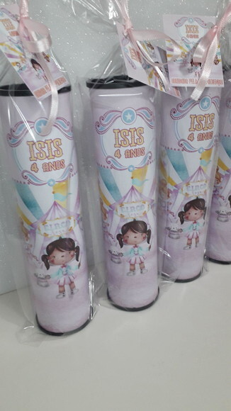 Lembrancinha Circo Rosa Pega Varetas Personalizado