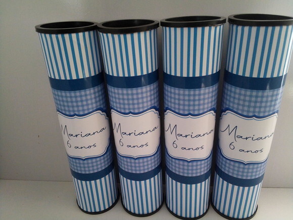Lembrancinha Tema Azul Pega Varetas Personalizado