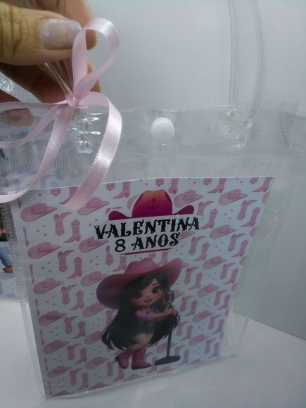 Lembrancinha Boiadeira e Boiadeiro Sacolinhas Cristal Personaliza