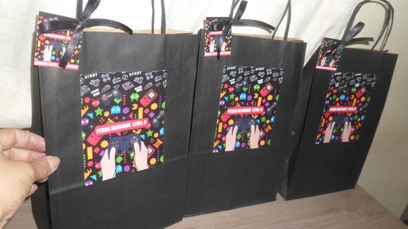 Sacolinhas Personalizada no Tema Video Game