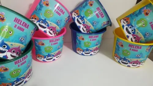 Balde de Pipoca 1,5l Personalizado Baby Shark