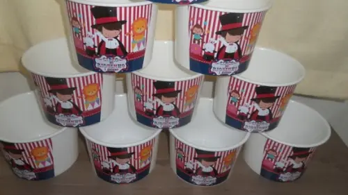Balde de Pipoca 1,5l Personalizado Circo