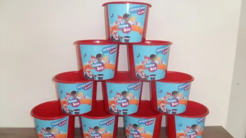 Balde de Pipoca 1,5l Personalizado Mundo Bita