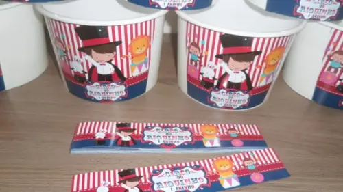 Balde de Pipoca 1,5l Personalizado Circo