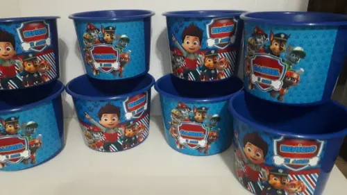Balde de Pipoca 1,5l Personalizado Patrulha Canina