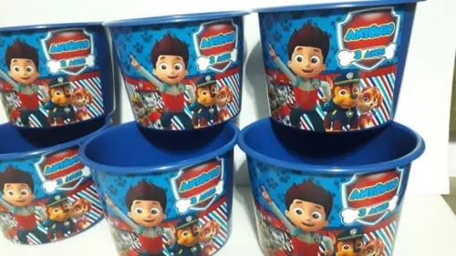 Balde de Pipoca 1,5l Personalizado Patrulha Canina