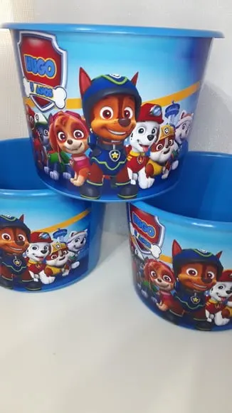 Balde de Pipoca 1,5l Personalizado Patrulha Canina