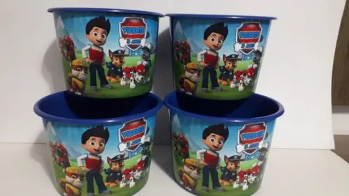 Balde de Pipoca 1,5l Personalizado Patrulha Canina