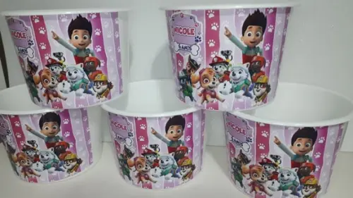 Balde de Pipoca 1,5l Personalizado Patrulha Canina
