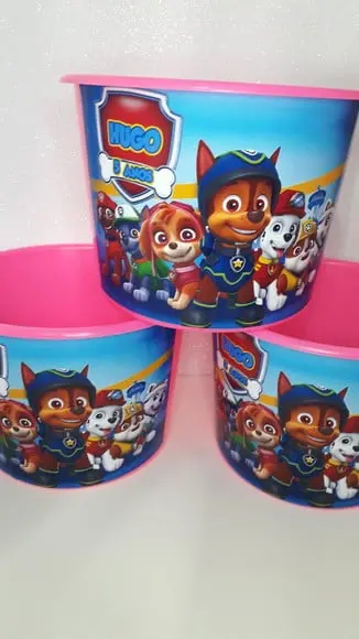 Balde de Pipoca 1,5l Personalizado Patrulha Canina