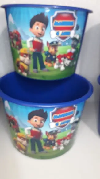Balde de Pipoca 1,5l Personalizado Patrulha Canina