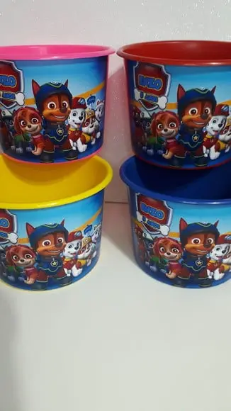 Balde de Pipoca 1,5l Personalizado Patrulha Canina
