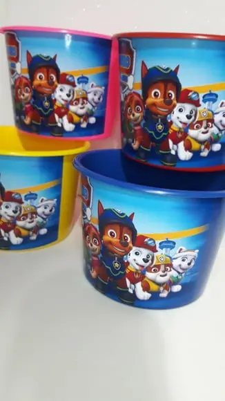 Balde de Pipoca 1,5l Personalizado Patrulha Canina