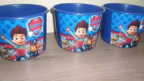 Balde de Pipoca 1,5l Personalizado Patrulha Canina