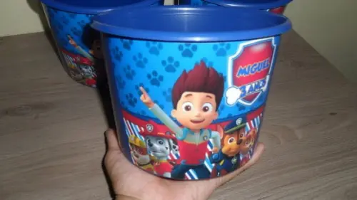 Balde de Pipoca 1,5l Personalizado Patrulha Canina