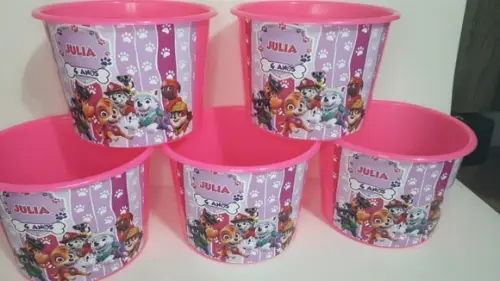 Balde de Pipoca 1,5l Personalizado Patrulha Canina