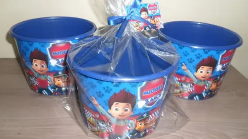 Balde de Pipoca 1,5l Personalizado Patrulha Canina
