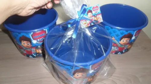 Balde de Pipoca 1,5l Personalizado Patrulha Canina