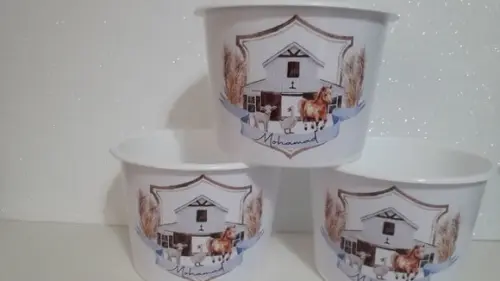 Balde de Pipoca 1,5l Personalizado Tema Fazendinha