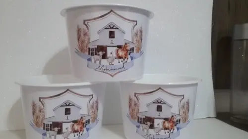 Balde de Pipoca 1,5l Personalizado Tema Fazendinha