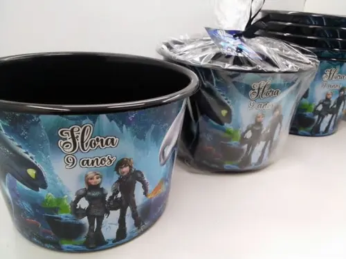 Balde de Pipoca 1,5l Tema Como Treinar Seu Dragão