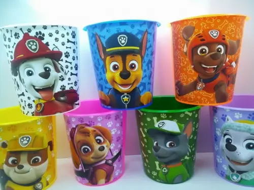 Balde de Pipoca de 1 Litro Tema Patrulha Canina
