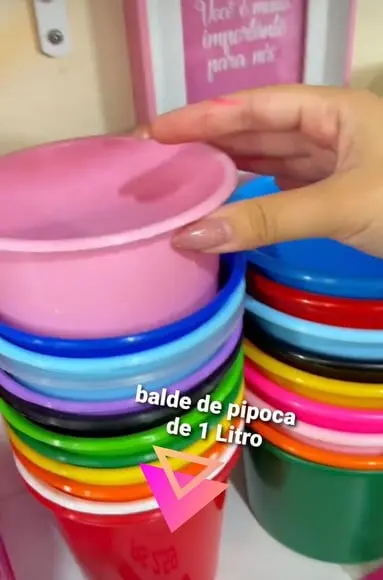 Balde de Pipoca de 1 Litro Tema Patrulha Canina