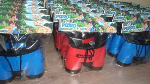 Binoculo de Plástico Colorido com Zoom Dora Aventureira