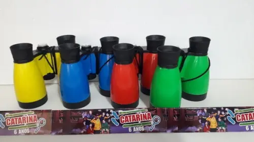 Binoculo de Plástico Colorido com Zoom Tema Detetive