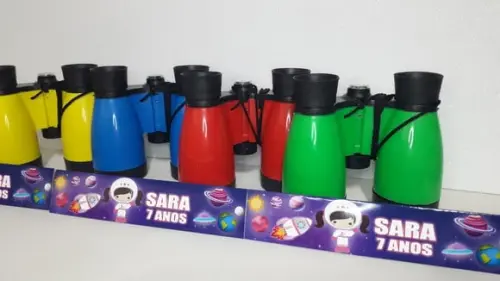 Binoculo de Plástico Colorido Tema Astronauta Menina