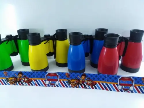 Binoculo de Plástico Colorido Zoom 4 Vezes Patrulha Canina