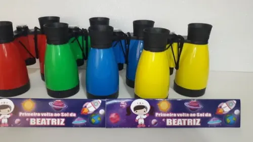 Binoculo de Plástico Colorido Zoom de 4 Vezes Astronauta