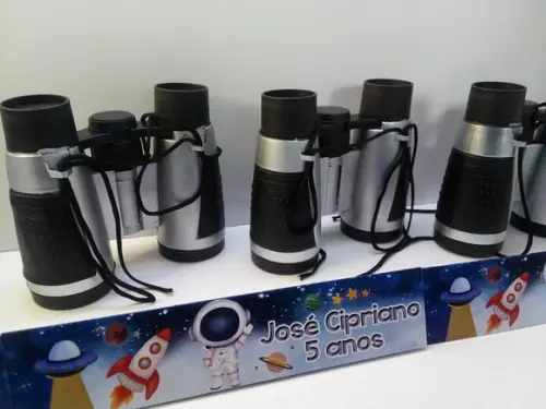 Binoculo Prata Tema Astronauta