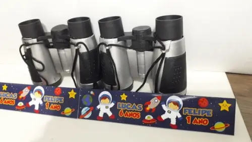 Binoculo Prata Tema Astronauta