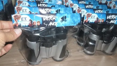 Binoculo Prata Tema Filme Et