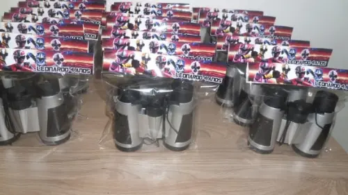 Binoculo Prata Tema Power Rangers