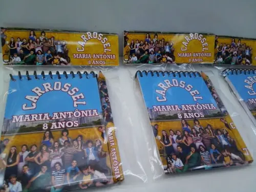 Bloquinho Mini Lápis + Lapela Tema Carrossel