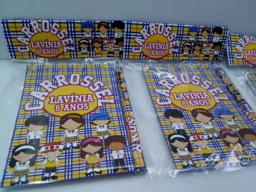 Bloquinho Mini Lápis + Lapela Tema Carrossel
