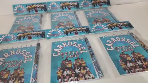 Bloquinho Mini Lápis + Lapela Tema Carrossel