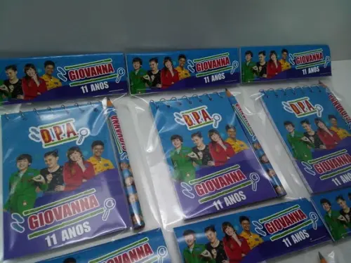 Bloquinho Mini Lápis + Lapela Tema Detetives do Predio Azul