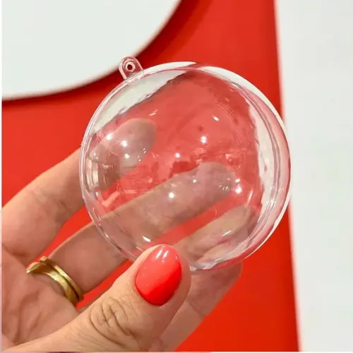 Bola de Acrílico Transparente 6,5cm com Frases