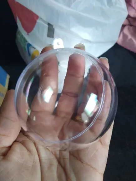 Bola de Acrílico Transparente 6,5cm com Frases
