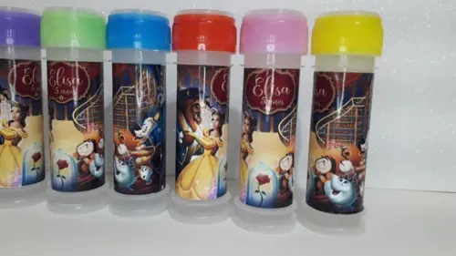 Bolhas de Sabão Personalizado Bela e a Fera