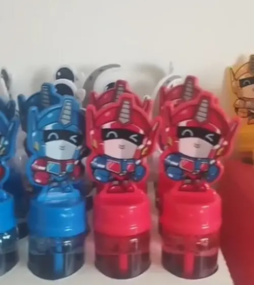 Bolhas de Sabão Tema Transformers