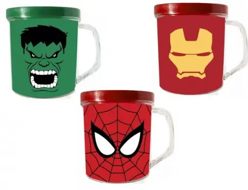 Caneca Acrilica Comtampa de Rosquear Tema Herois