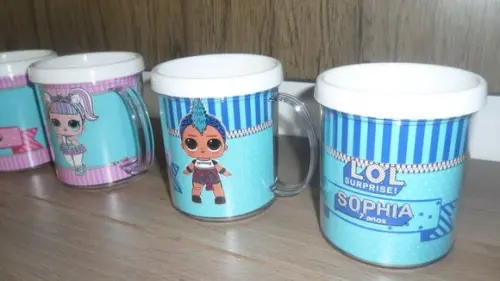 Caneca Acrilica Personalizada Tema Lol Menino e Menina
