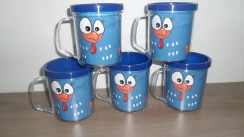 Caneca Acrilica Personalizada Tema Galinha Pintadinha