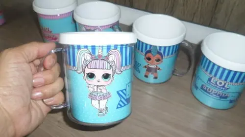 Caneca Acrilica Personalizada Tema Lol Menino e Menina
