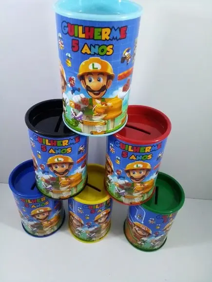 Cofre de Papelão Personalizado Super Mario
